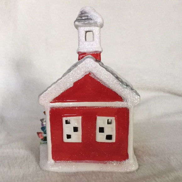 Little Red Schoolhouse LED Christmas is Forever Village Lights Up - Picture 8 of 16